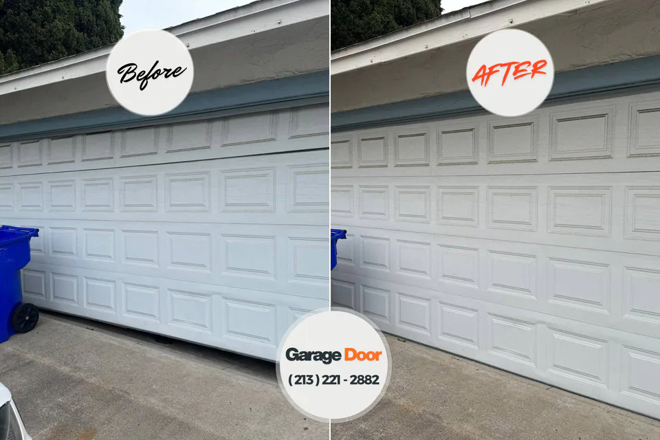 Before and after: garage door repair East Grand Rapids, MI